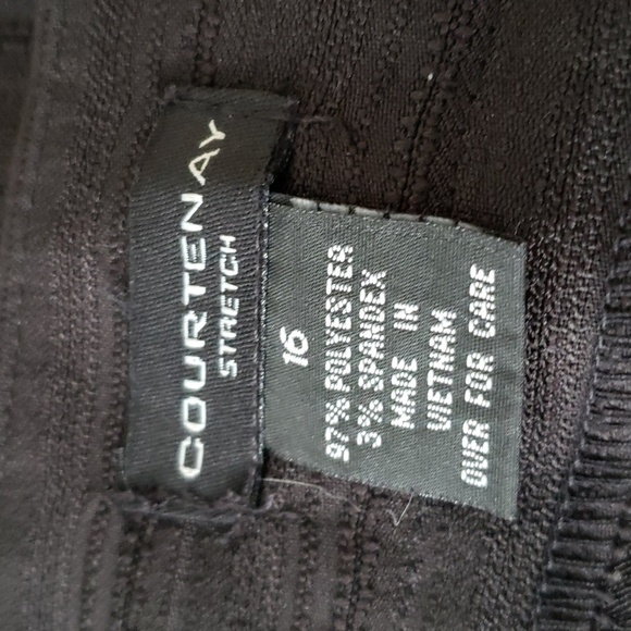 BLACK STRAIGHT DRESSY MIDI SKIRT WITH BELT LOOPS - Picture 7 of 7